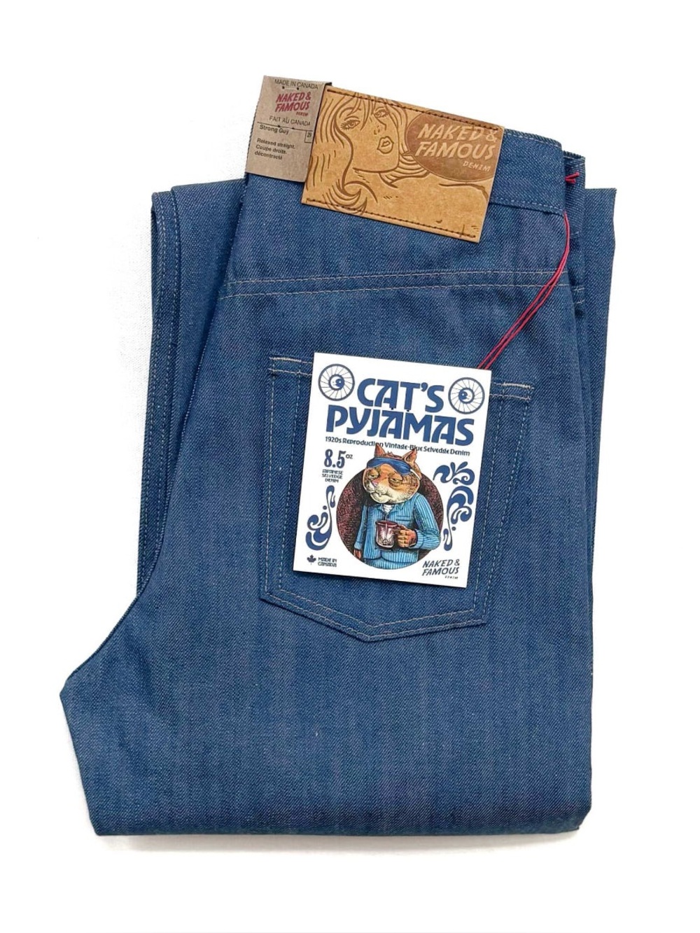 Naked & Famous Denim The Cat’s Pyjamas Selvedge Denim Strong Guy Jeans